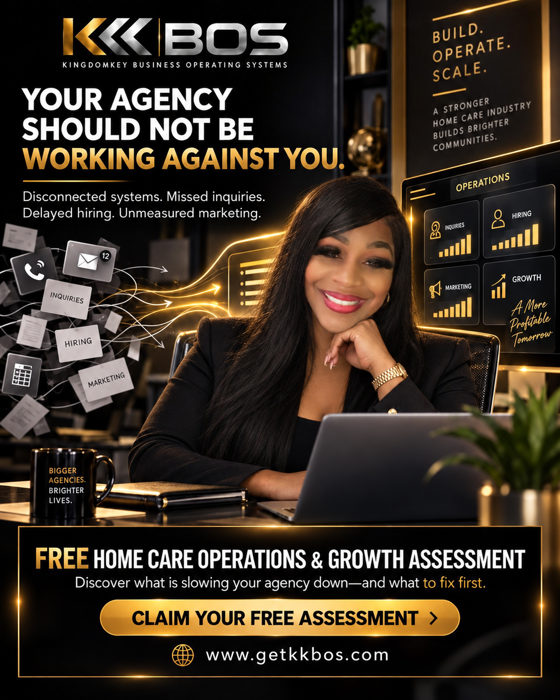 KKBOS Home Care Operations and Growth Assessment campaign featuring Kendrea Steward